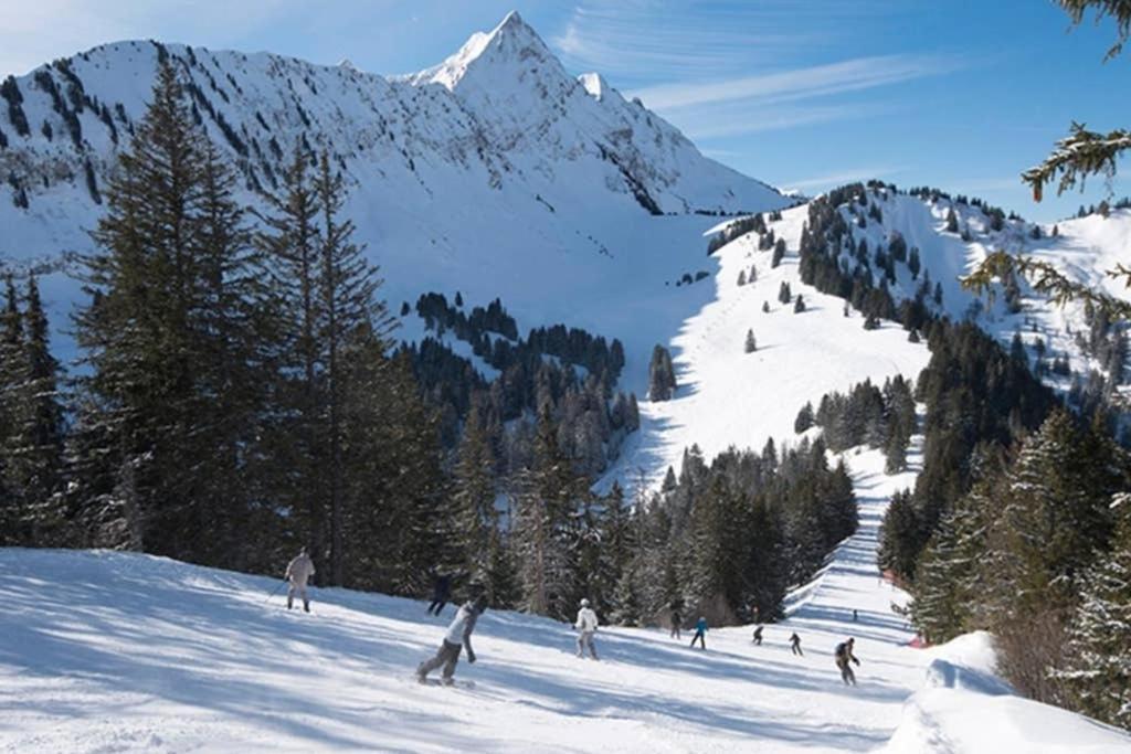 L'Enchalpe, Grand Et Lumineux Studio Avec Coin Montagne 5 Personnes, 60M Des Pistes, Piscine Couverte, Wifi, Grand Balcon Expo Est, Draps Non Compris Saint-Jean-dʼAulps Eksteriør billede