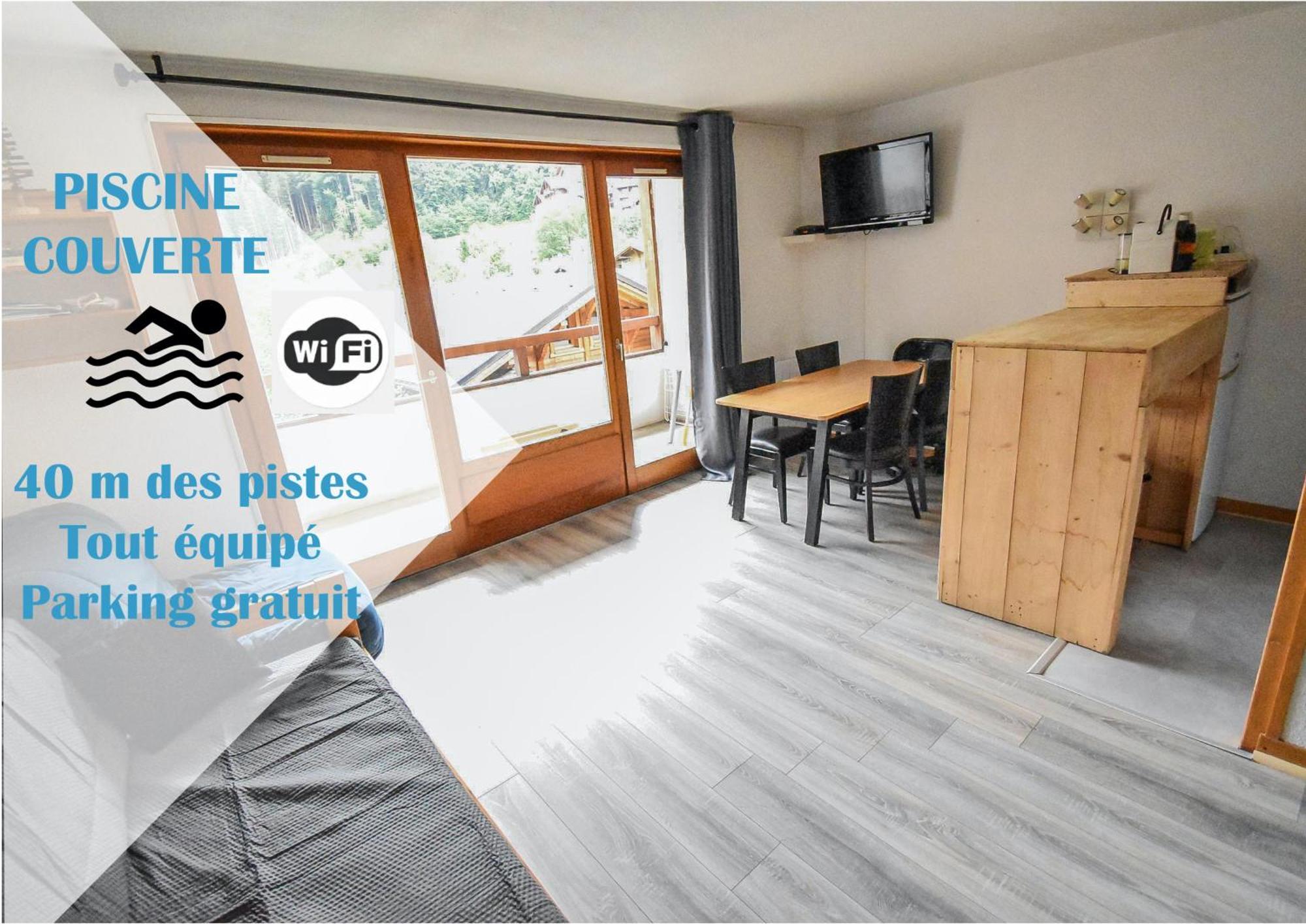 L'Enchalpe, Grand Et Lumineux Studio Avec Coin Montagne 5 Personnes, 60M Des Pistes, Piscine Couverte, Wifi, Grand Balcon Expo Est, Draps Non Compris Saint-Jean-dʼAulps Eksteriør billede